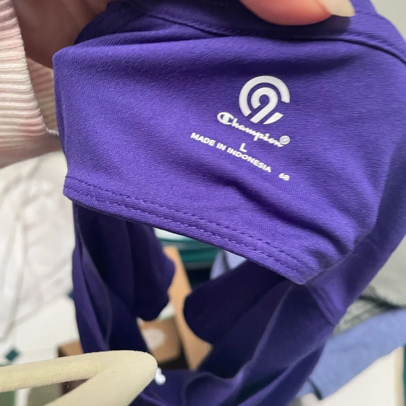 C9 BY CHAMPION PURPLE OPEN BACK ACTIVE TEE - Picture 3 of 3